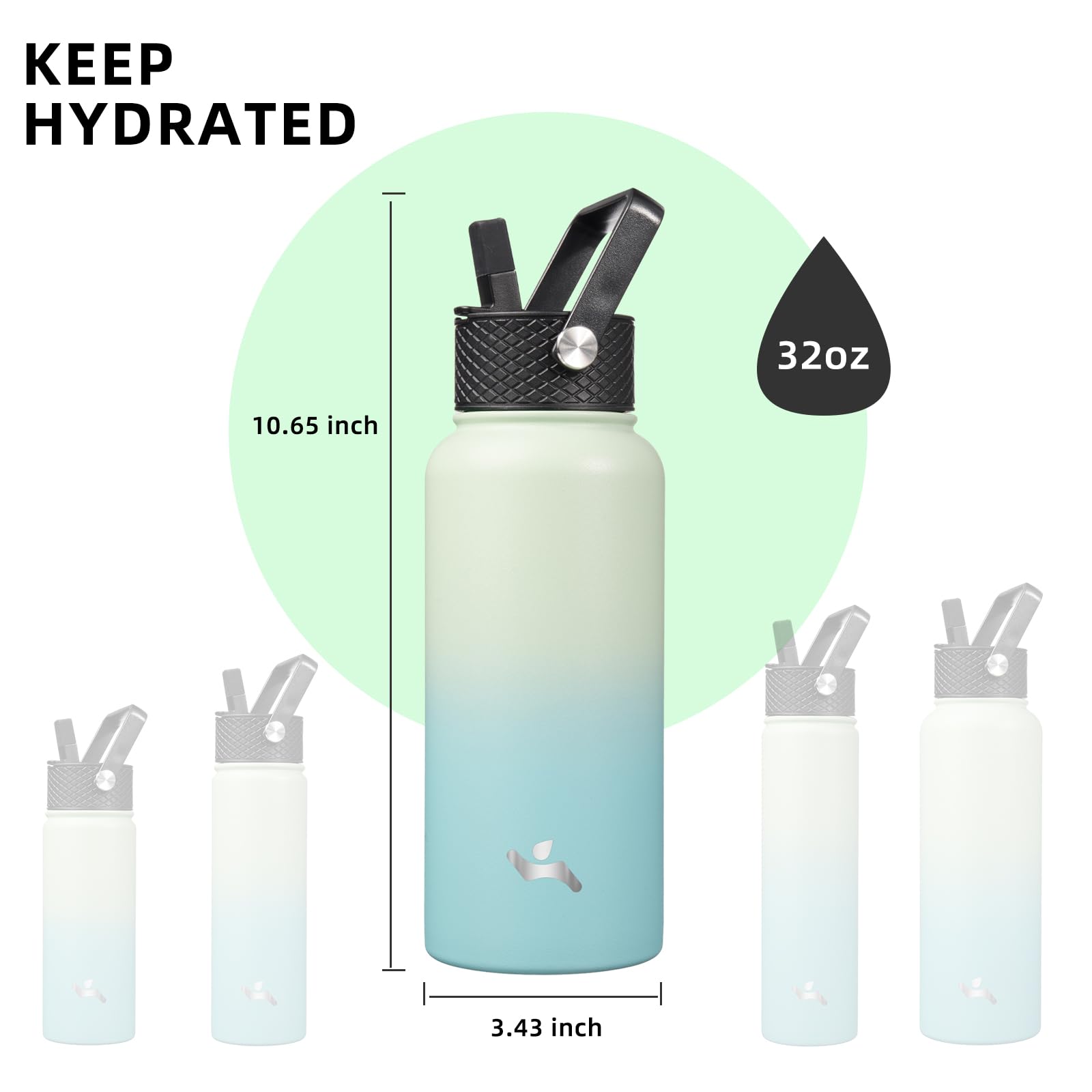 Konokyo bottle's non-sweat surface provides a dry grip