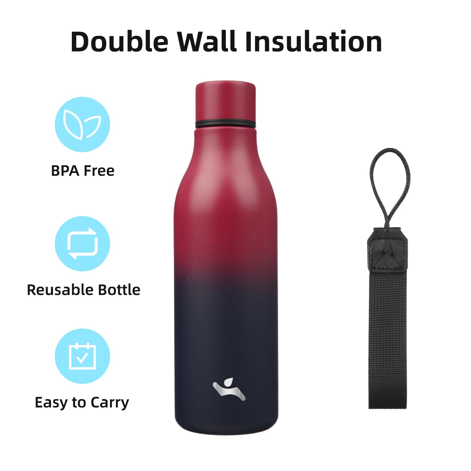 Konokyo Rosy Red bottle fits most car cup holders for quick access