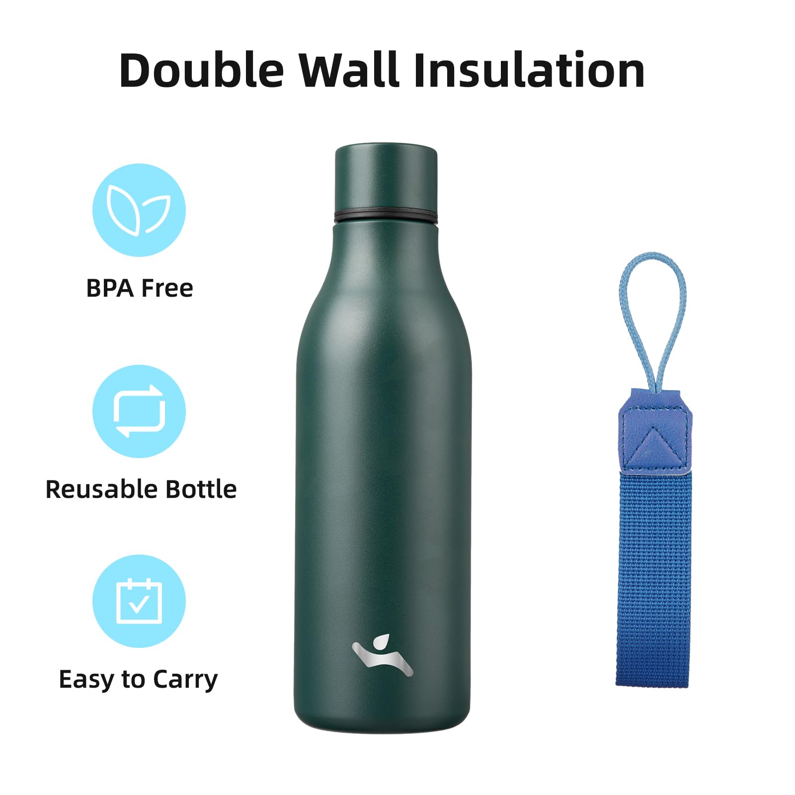 Konokyo stainless steel double wall construction supports temperature stability.