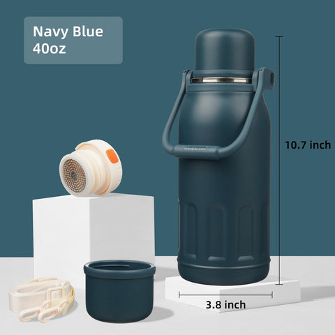 Konokyo travel tumbler with cup lid for mess-free pouring.