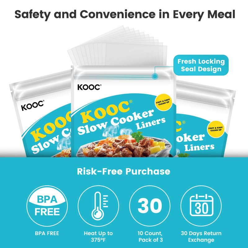 KOOC liner heat-resistant up to 375°F for versatile cooking