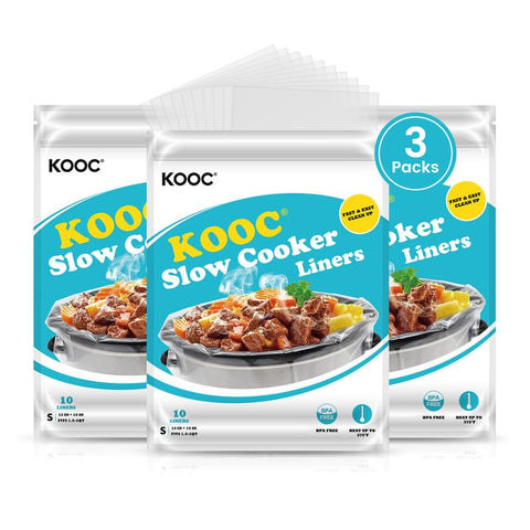 KOOC slow cooker liners pack for easy one-pot meals and quick cleanup