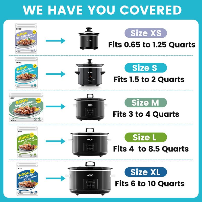 KOOC liners store leftovers safely in the fridge for later