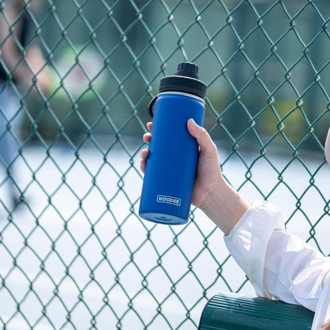 Koodee bottle with leakproof spout lid for on-the-go hydration.