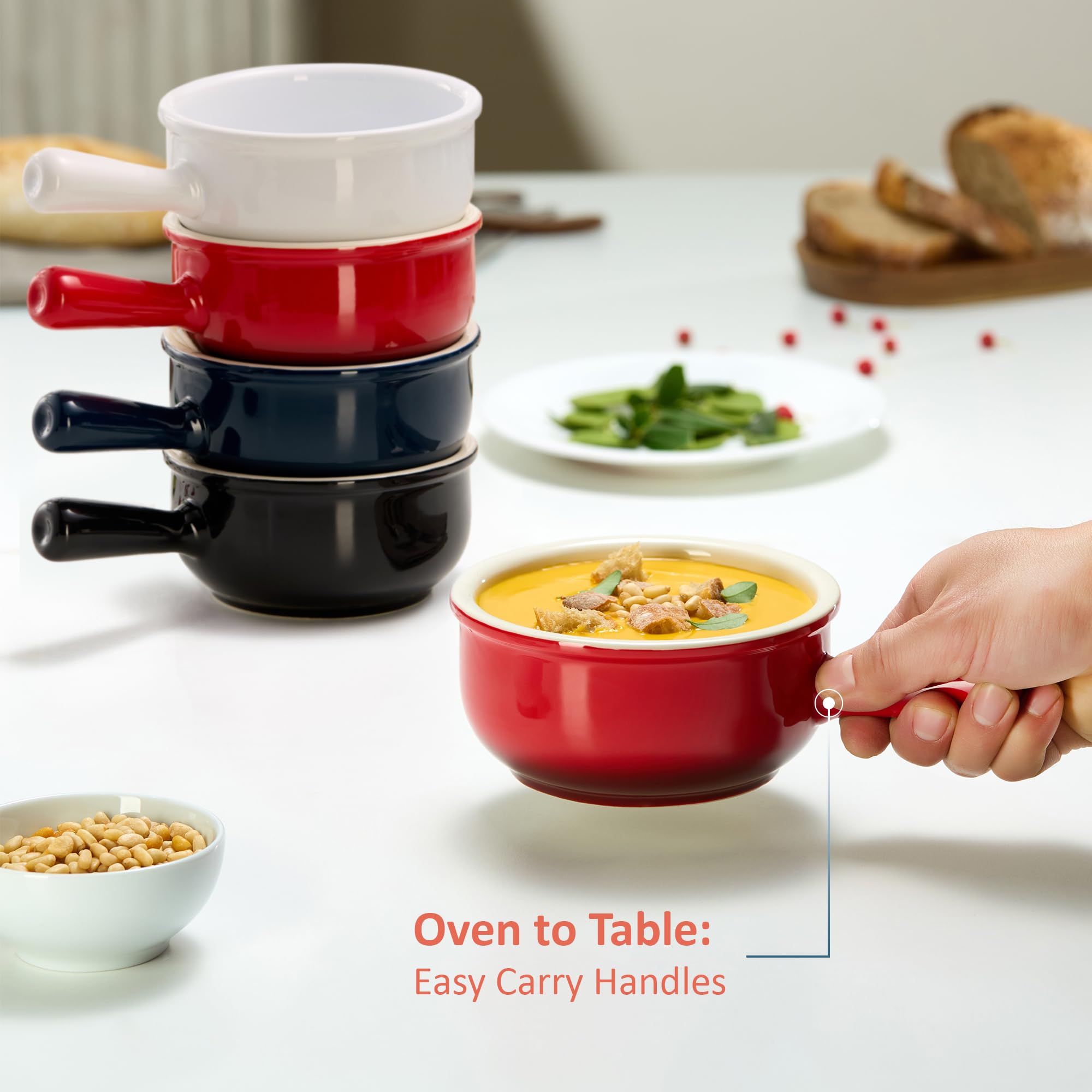 KooK 15 oz personal serving bowls ideal for single meals.