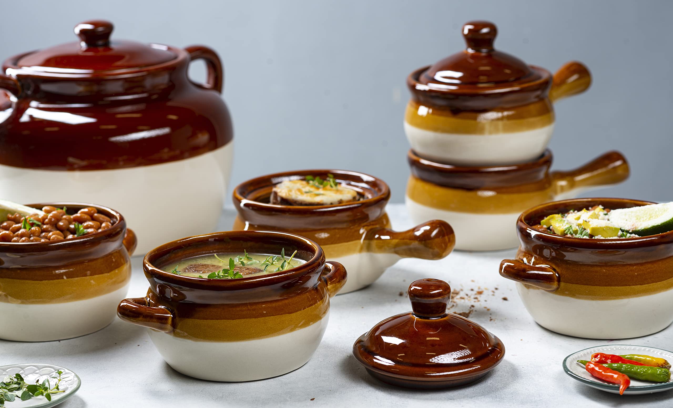 KooK 16oz standard capacity French Onion bowl ideal for personal portions.