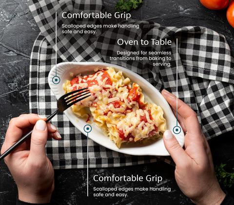 Kook Au Gratin Dishes Ivory 18 oz capacity ideal for individual portions