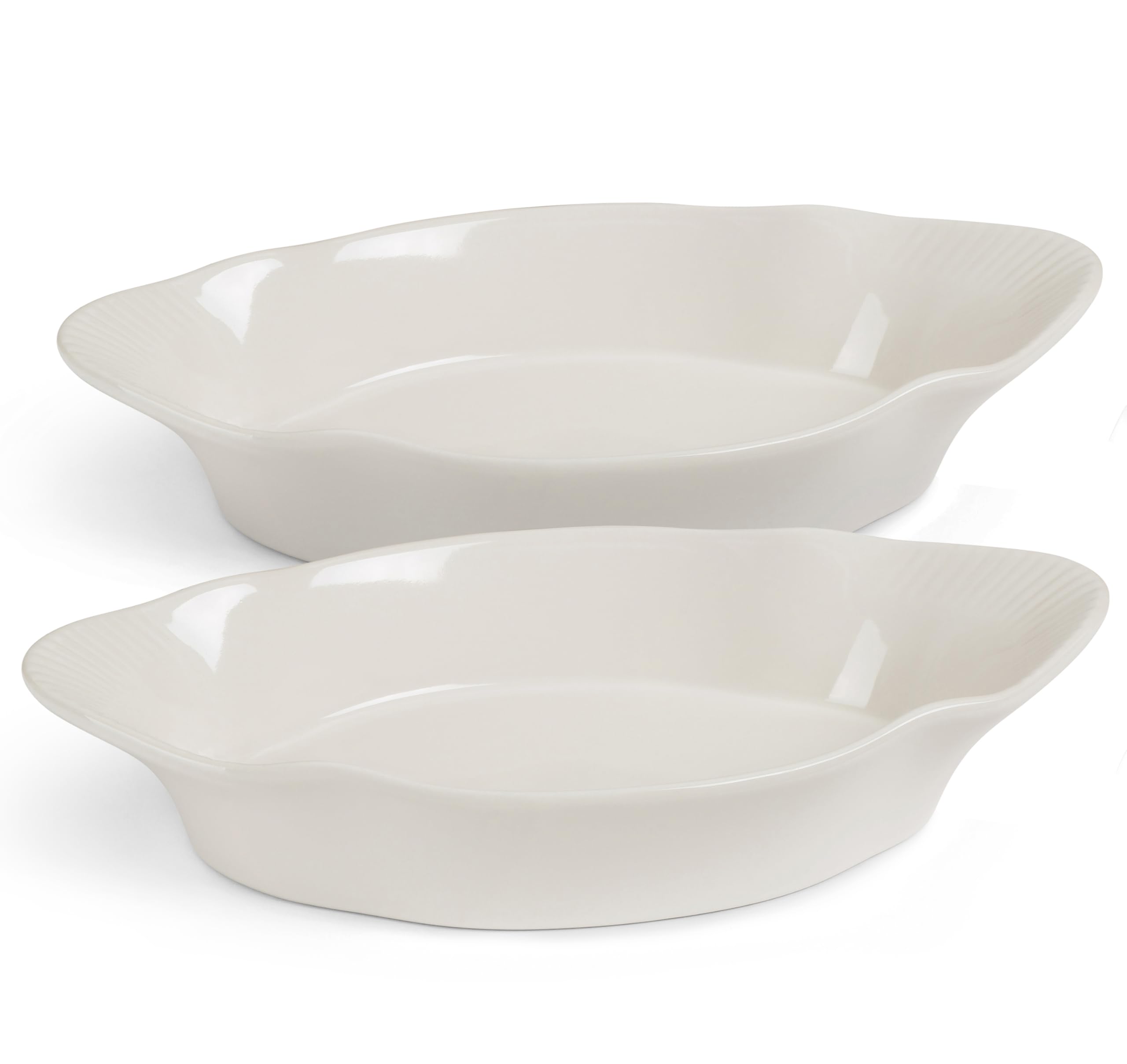 Kook Au Gratin Dishes Ivory with oven-to-table presentation for easy serving