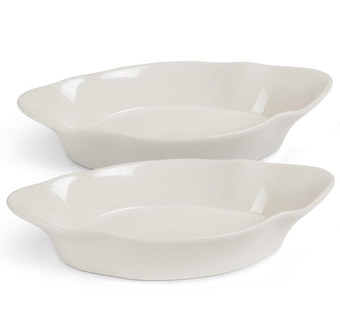Kook Au Gratin Dishes Ivory with oven-to-table presentation for easy serving