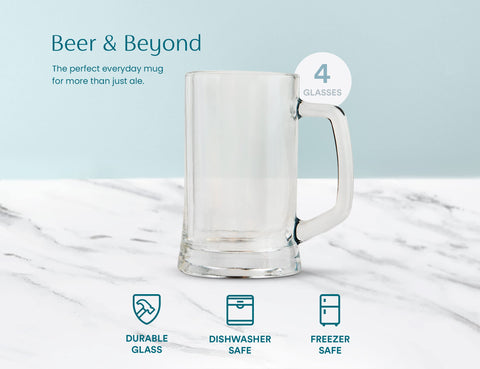 KooK glass mugs suit beer, coffee, tea, and more