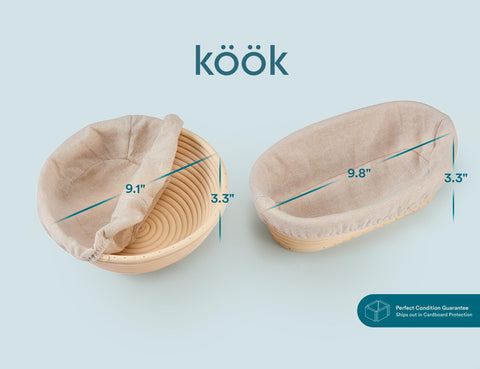 KooK plastic dough cover protects dough during proofing.