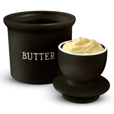 KooK Butter Crock base and water seal demonstrates airtight freshness