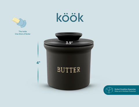 KooK Butter Crock water-based design keeps butter fresh at room temperature