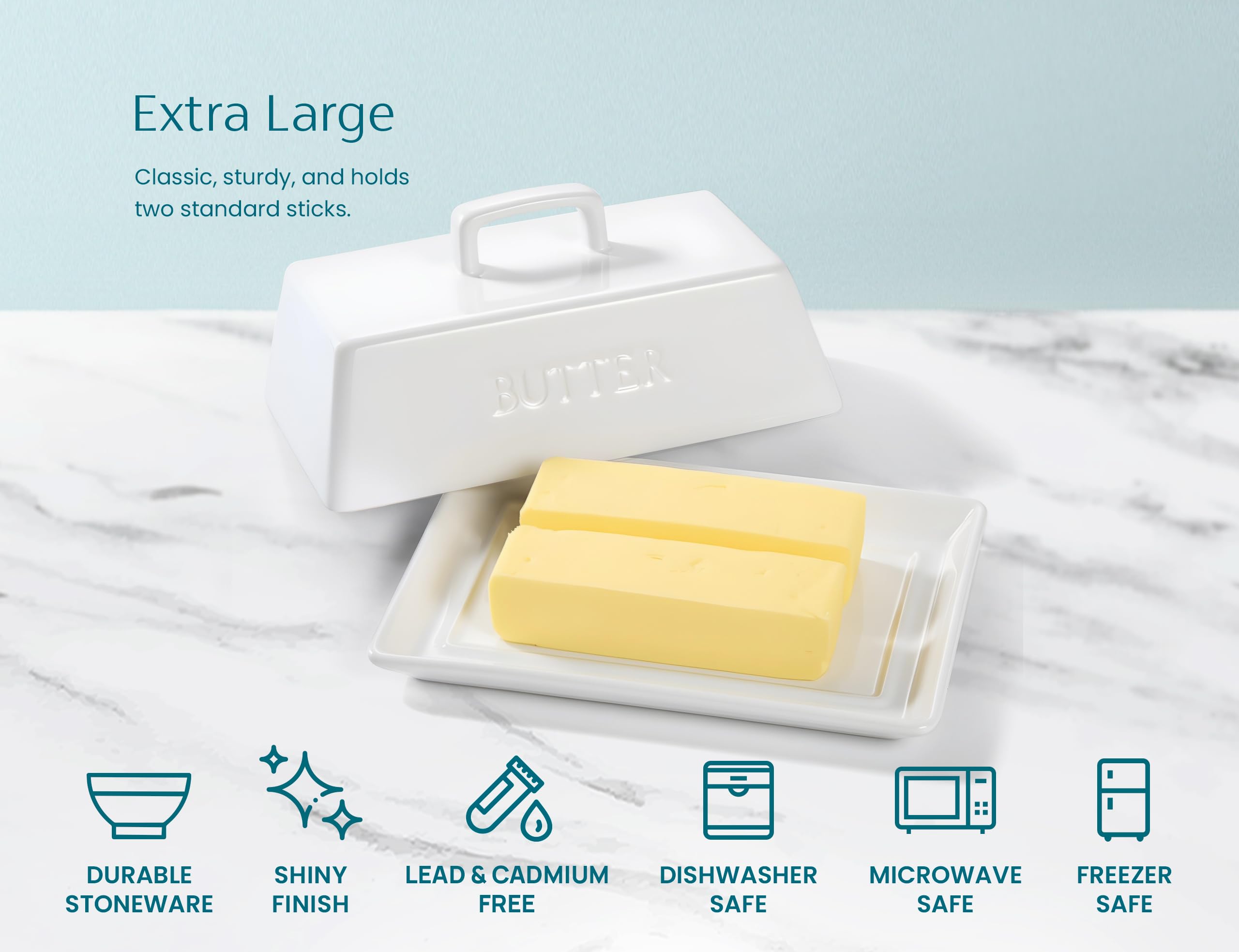 KooK butter dish is microwave safe for quick softening