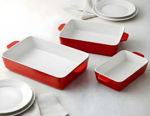 KooK ceramic bakeware set oven-to-table design enhances presentation