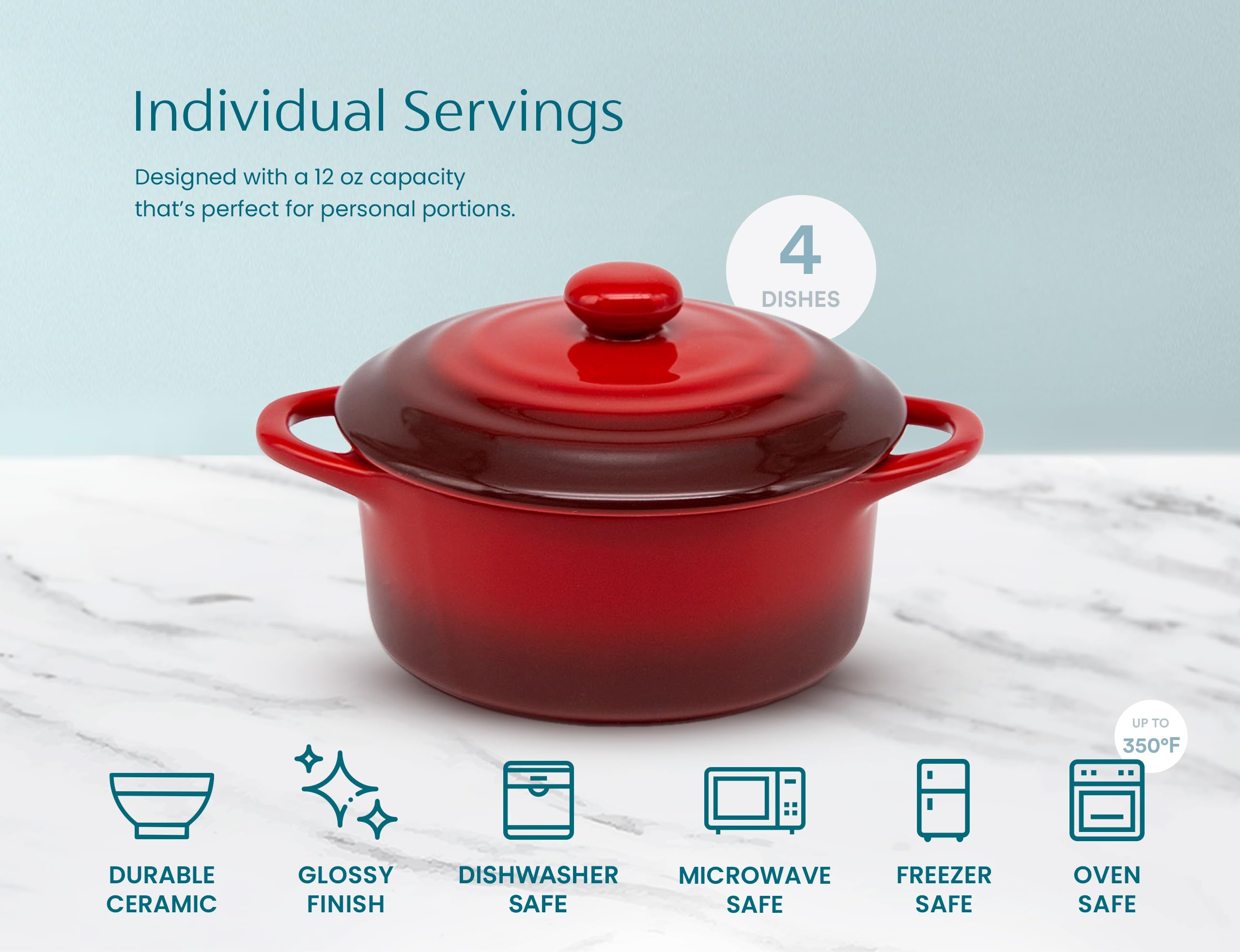 KooK ceramic cocotte durable and chip-resistant for daily use.
