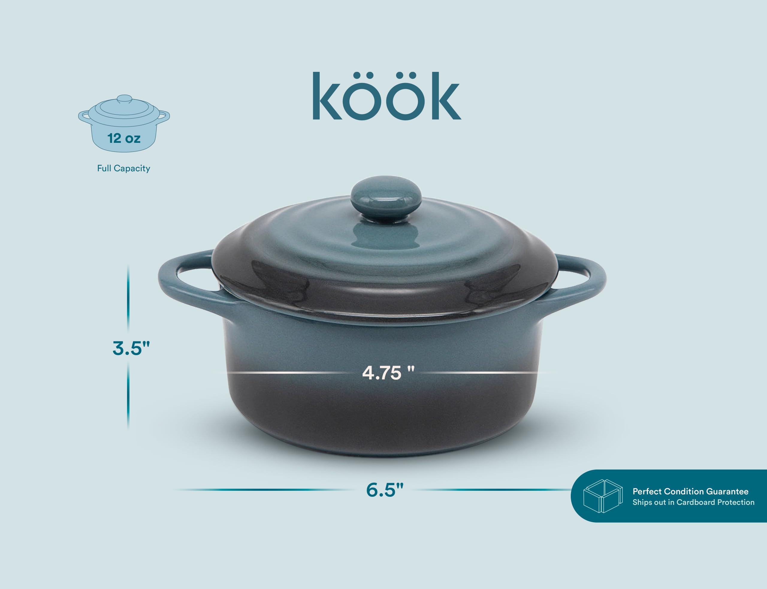 KooK chic ceramic mini cocottes add rustic charm to dinners.