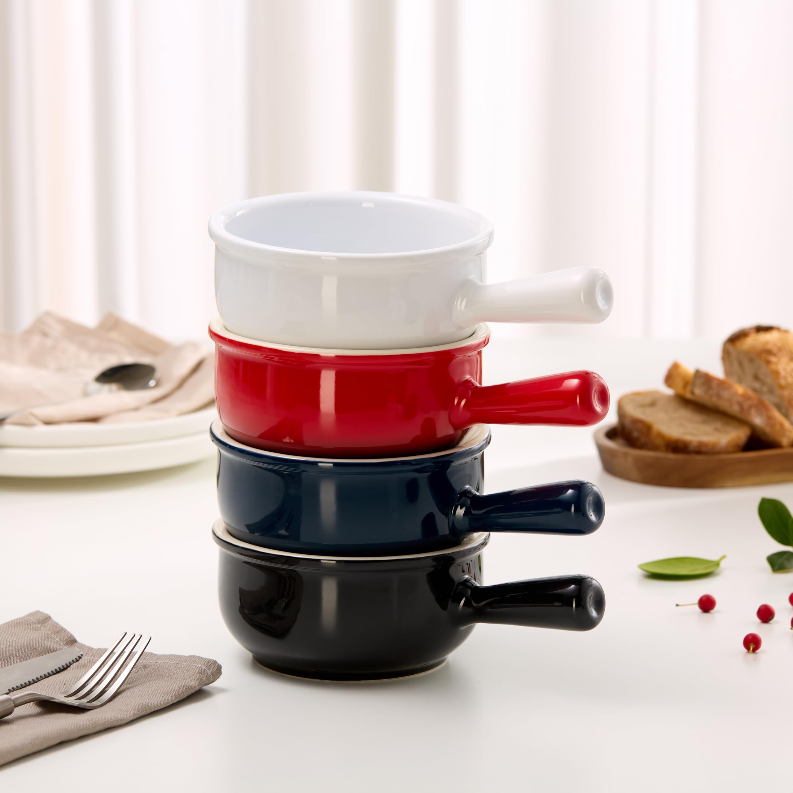 KooK sturdy chip-resistant ceramic maintains clean presentation at meals.