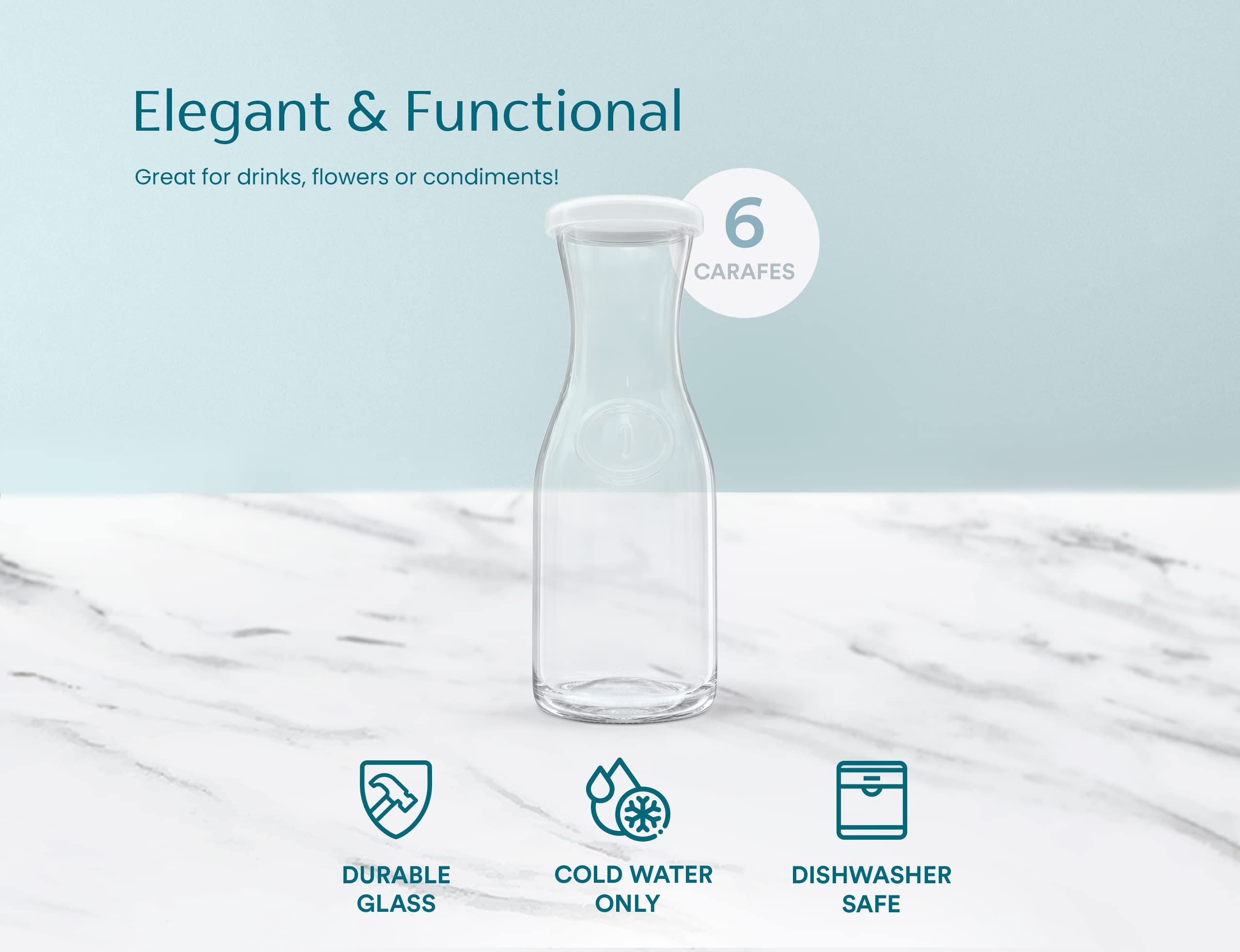 KooK dressing carafe for salad dressings and syrups.