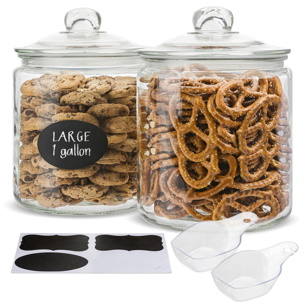 KooK glass kitchen jar with airtight lid showcases secure storage for pantry staples.