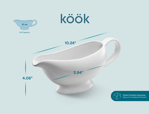 KooK 21 oz capacity suits family meals and gatherings.