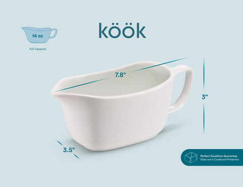 Kook Gravy Boat on a table setting complements any dining style.