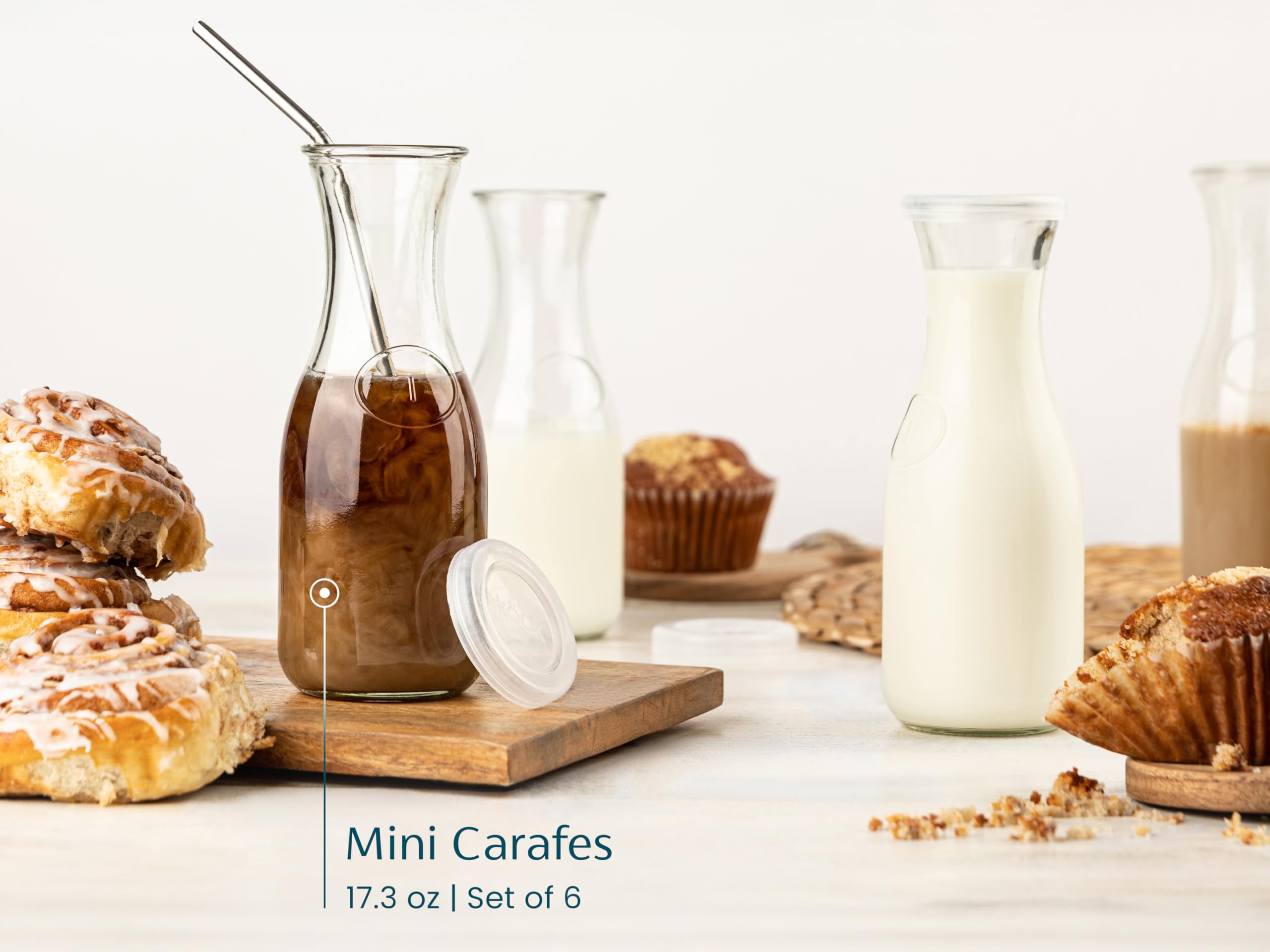 KooK carafe ideal for juice, wine, or cocktails at gatherings.