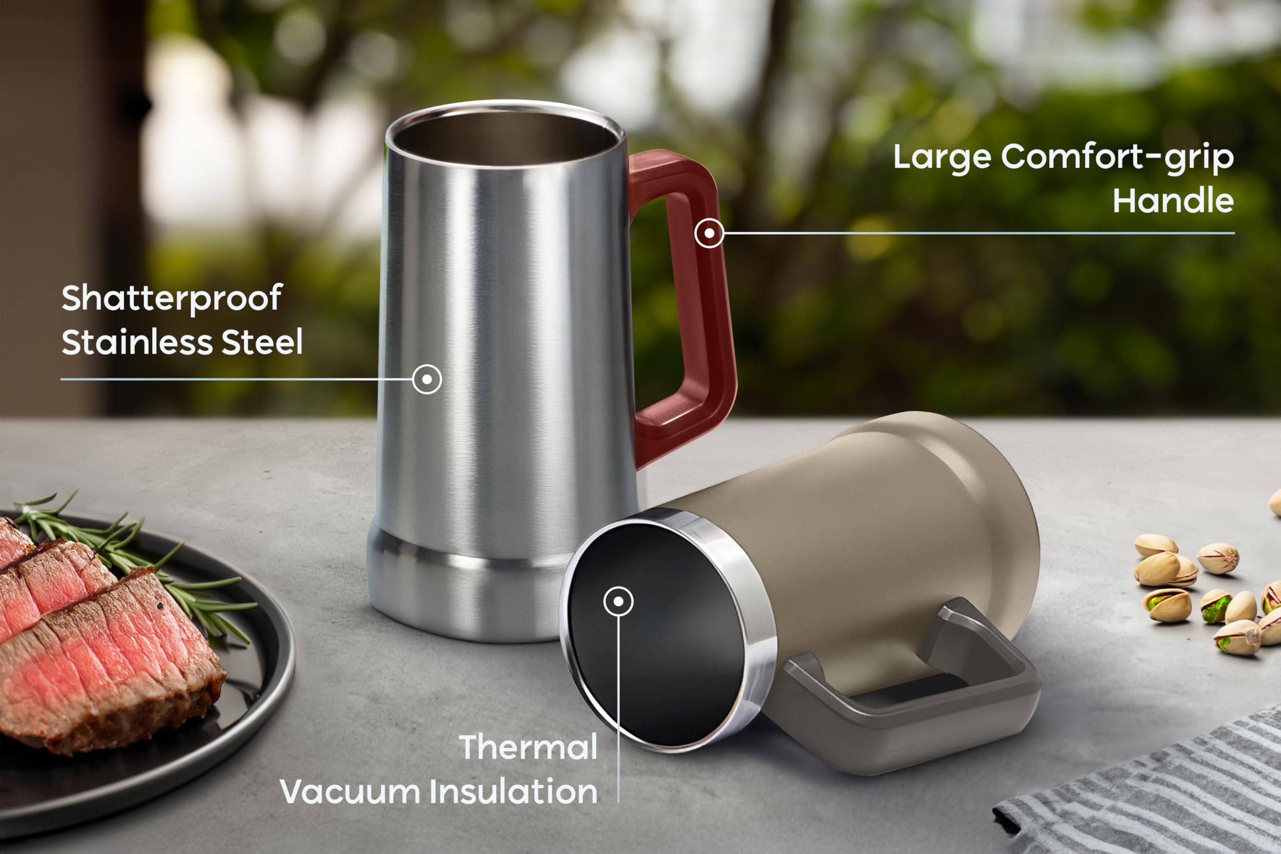 KooK shatterproof design makes it picnic-ready and durable.