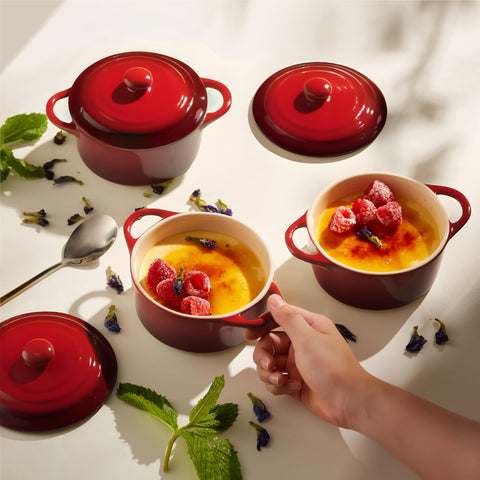 KooK 12oz personal serving cocotte ideal for single portions and reheating.