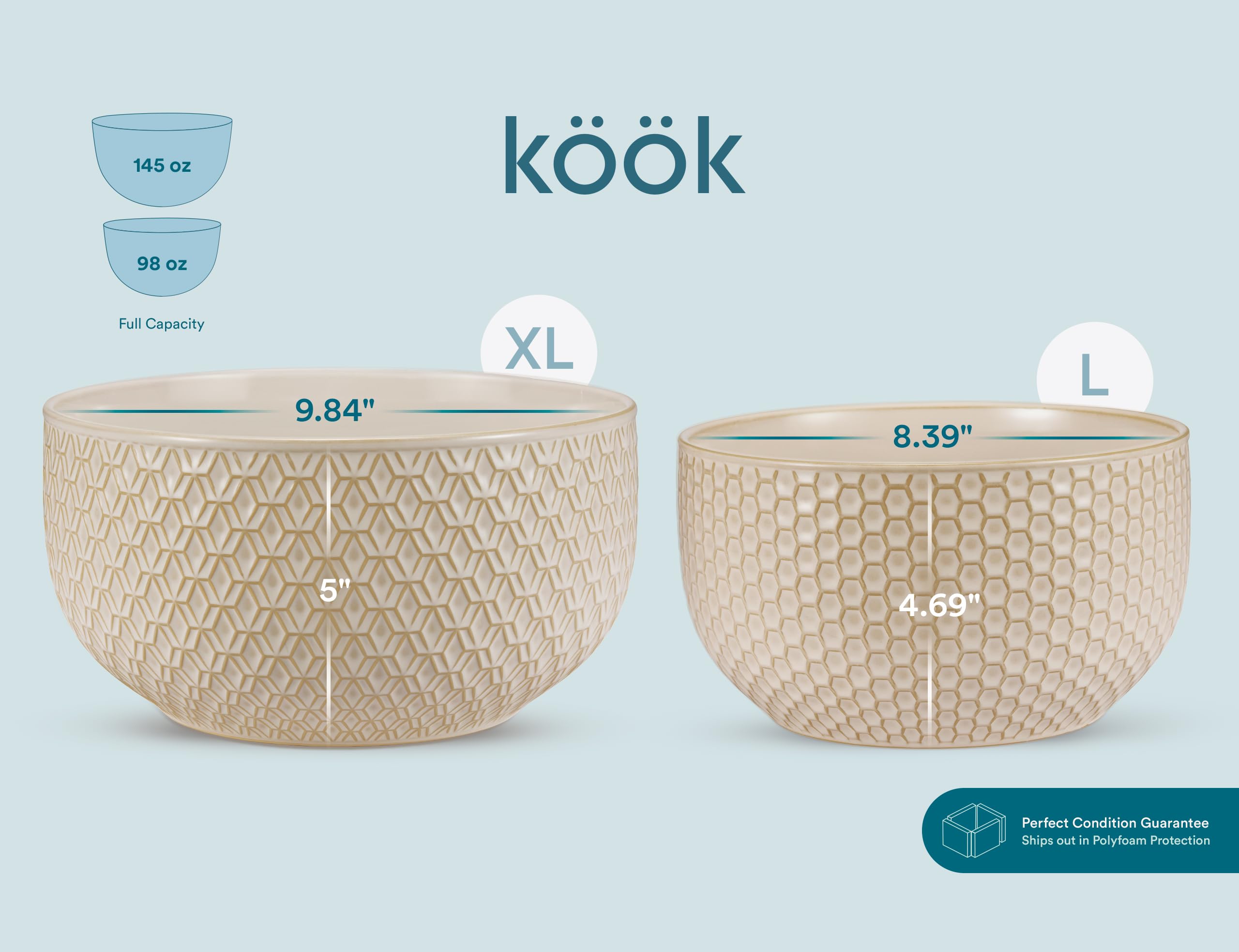 KooK Narbonne 98 oz bowl for generous servings.