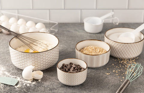 Kook Narbonne ivory glossy stoneware brings a polished look to tables