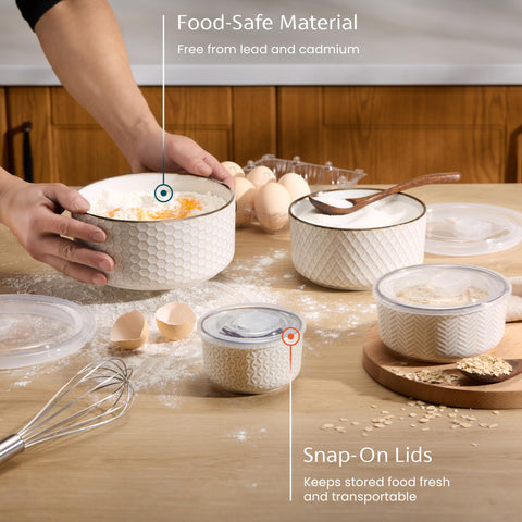 Kook Narbonne ivory nesting bowls save cabinet space while keeping essentials organized
