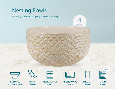 KooK Narbonne serving-ready bowls on the countertop.