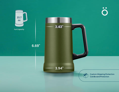 KooK olive mug ships with custom packaging for safe delivery