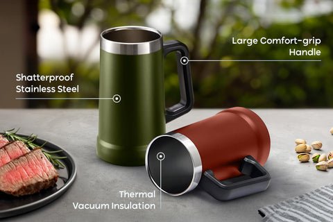 KooK olive shatterproof mug ideal for travel and outdoor adventures