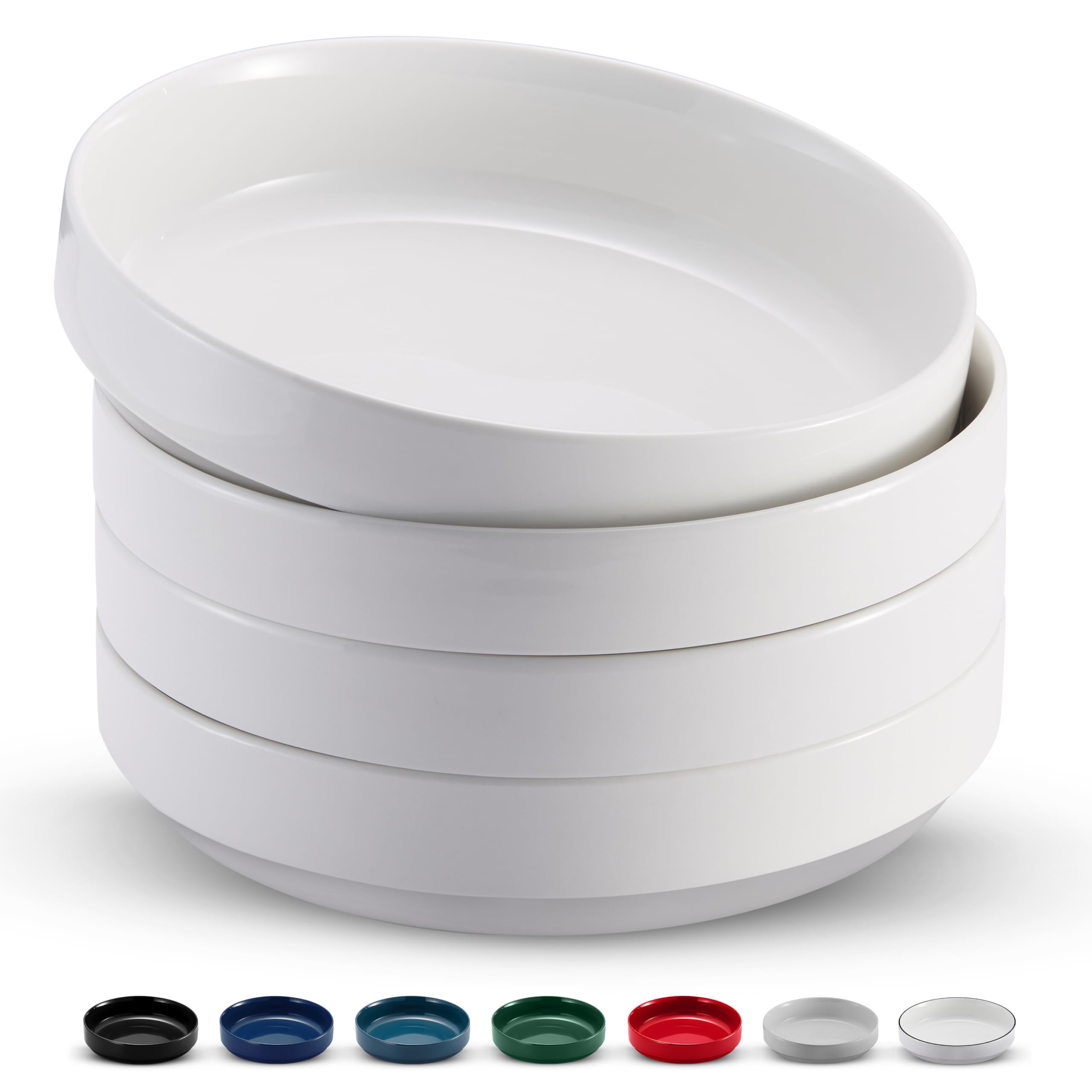 KooK pasta bowl 47oz wide rim, ideal for saucy pasta dinners.