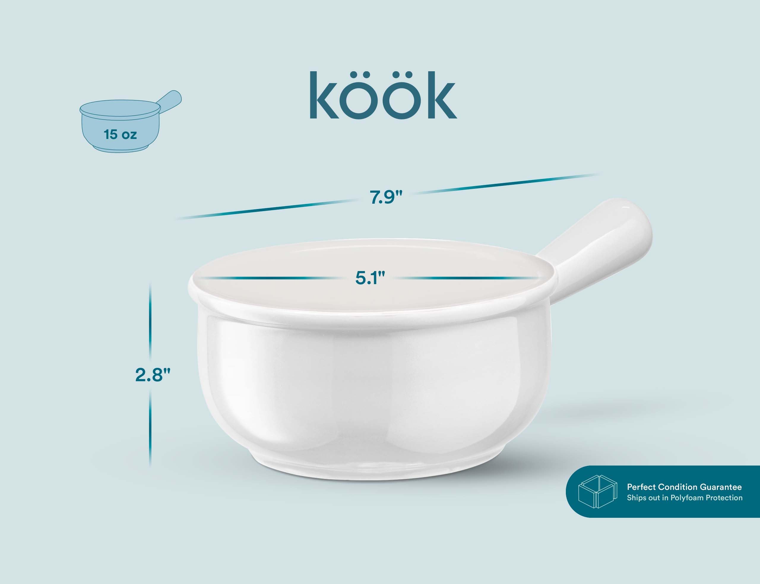 KooK protective polyfoam packaging ensures safe delivery to your kitchen.