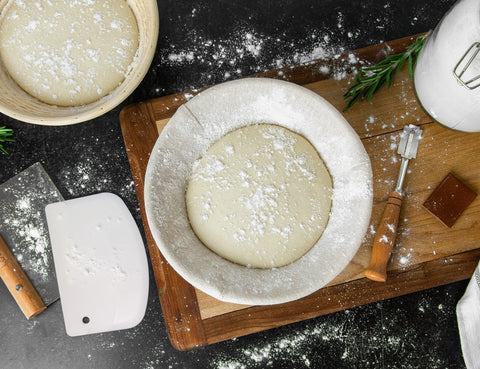 KooK metal scraper enables precise dough handling during shaping