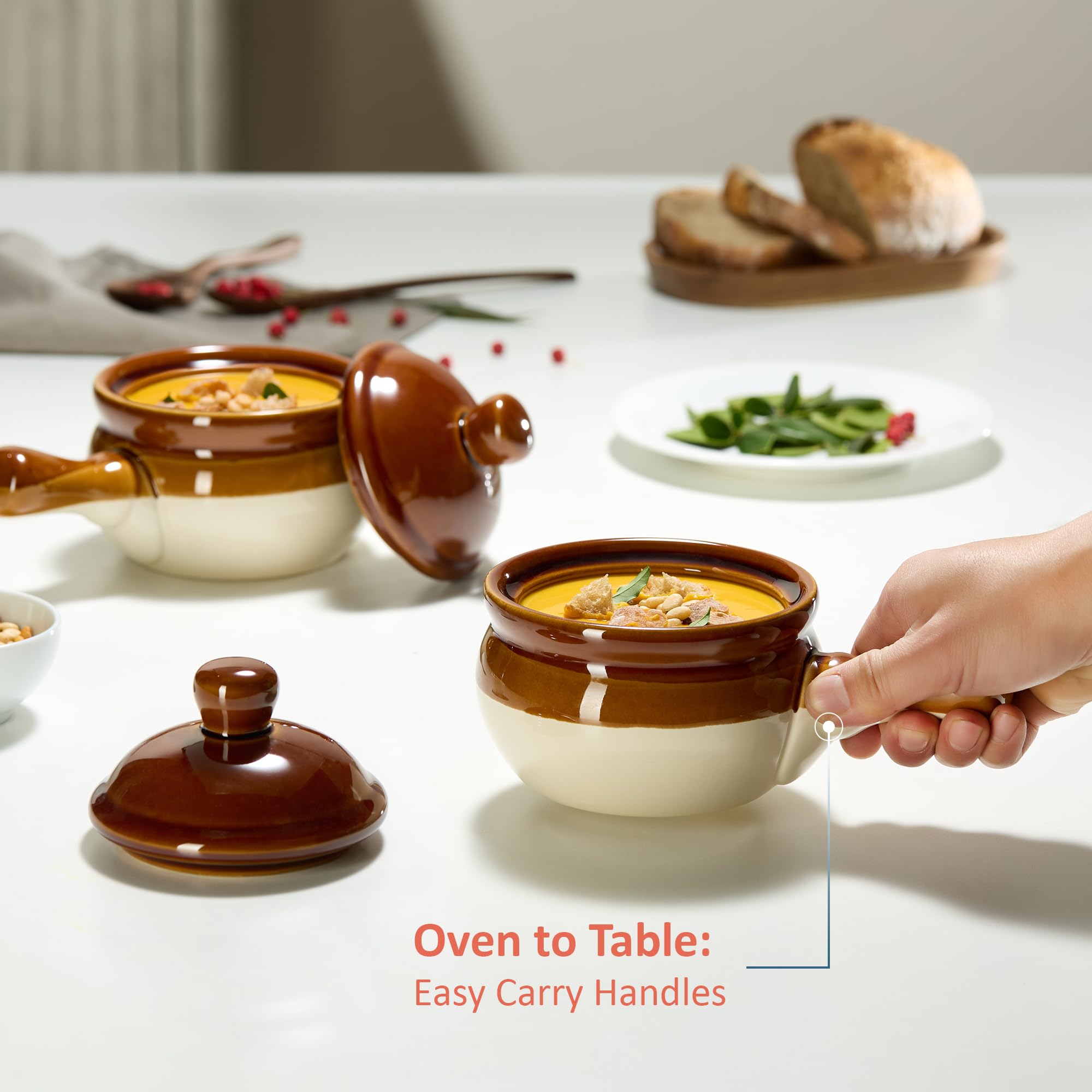 KooK Puebla large-handle design enables safe, confident oven-to-table transfers