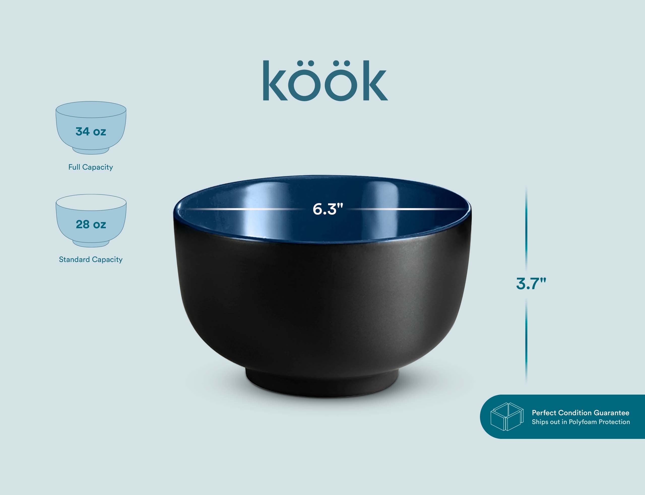 KooK ramen bowl is microwave and dishwasher safe for quick reheats and cleanup.