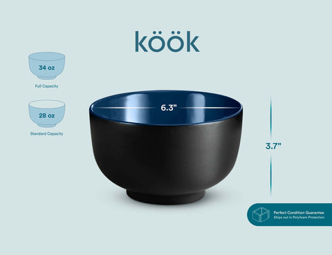 KooK ramen bowl is microwave and dishwasher safe for quick reheats and cleanup.