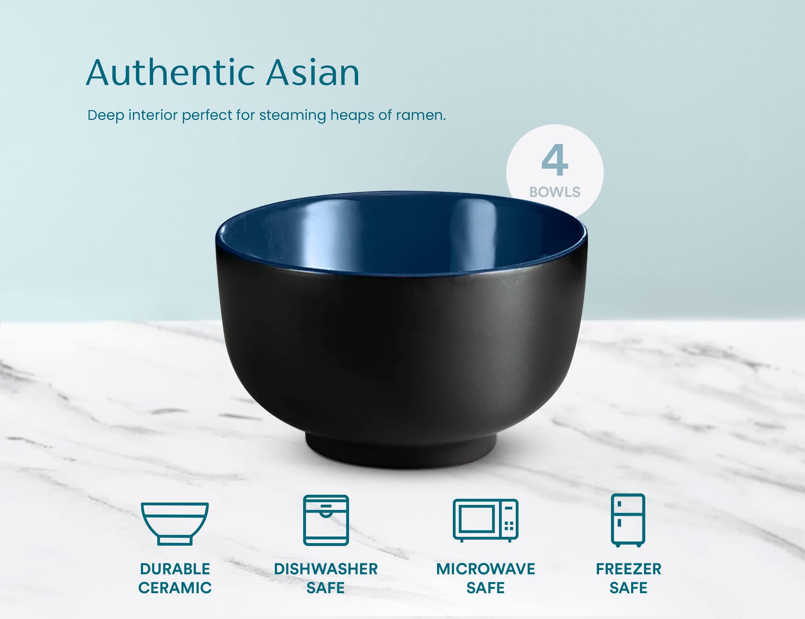 KooK ceramic bowls are odor- and stain-resistant for everyday use.