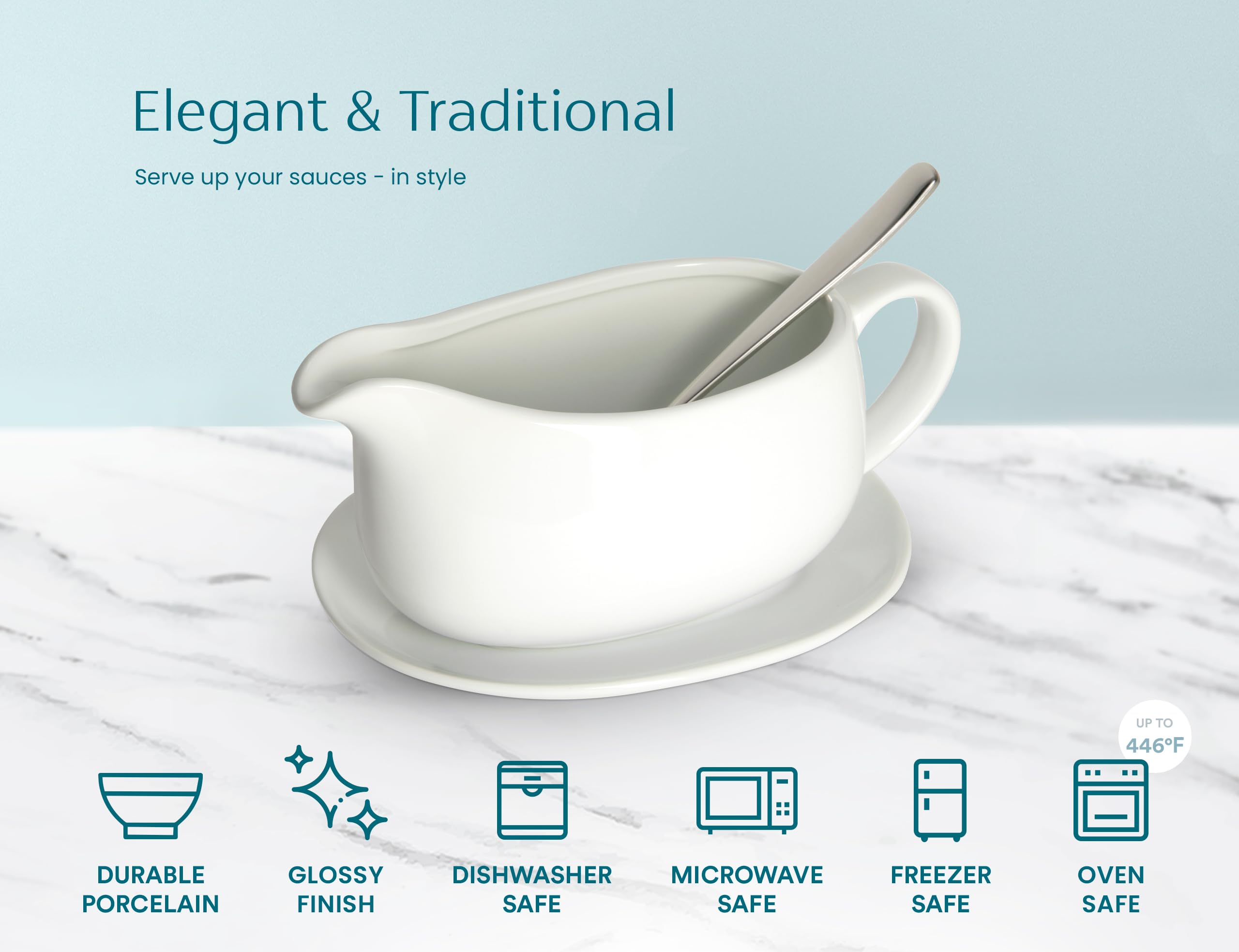 Kook Gravy Boat ideal for sauces, dressings, and condiments.