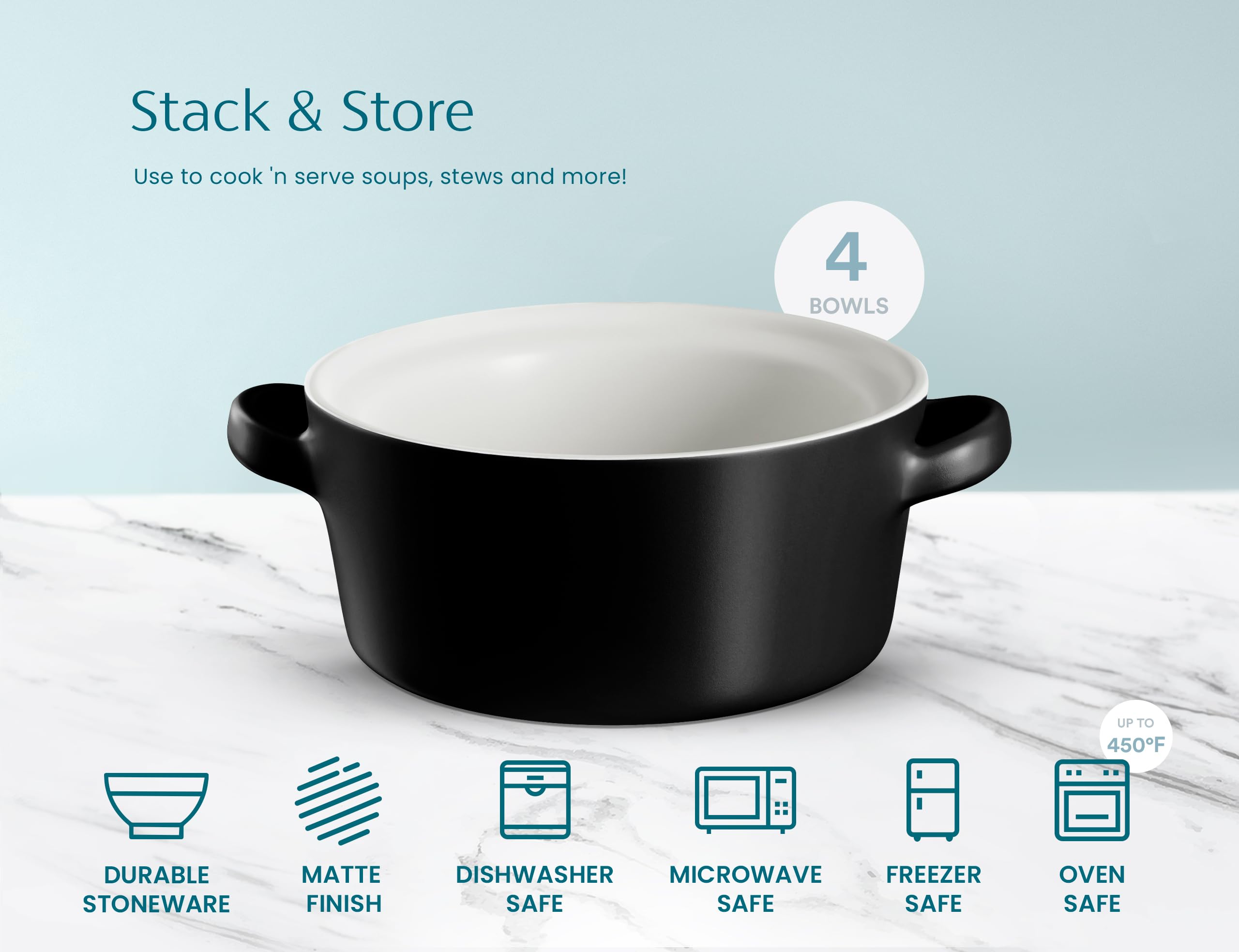 KooK microwave-safe and dishwasher-safe crock for simple cleanup.