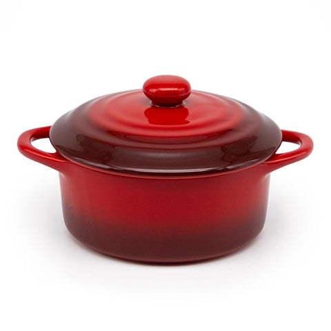 KooK stoneware cocotte is dishwasher and microwave safe for everyday use.