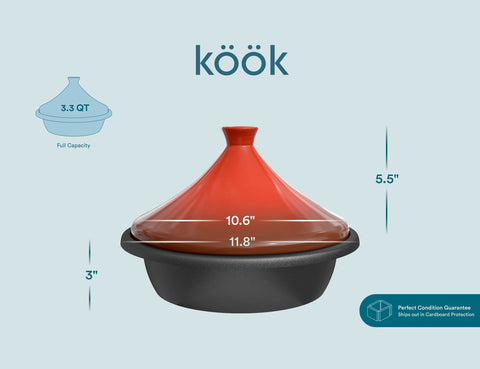 KooK crimson tagine ideal for braises and stews