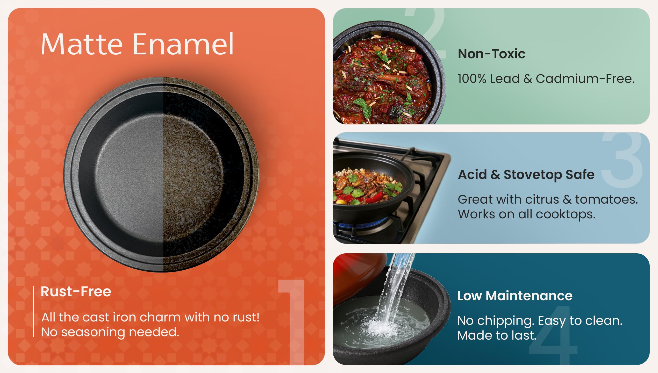 KooK conical lid sealing steam for tender dishes