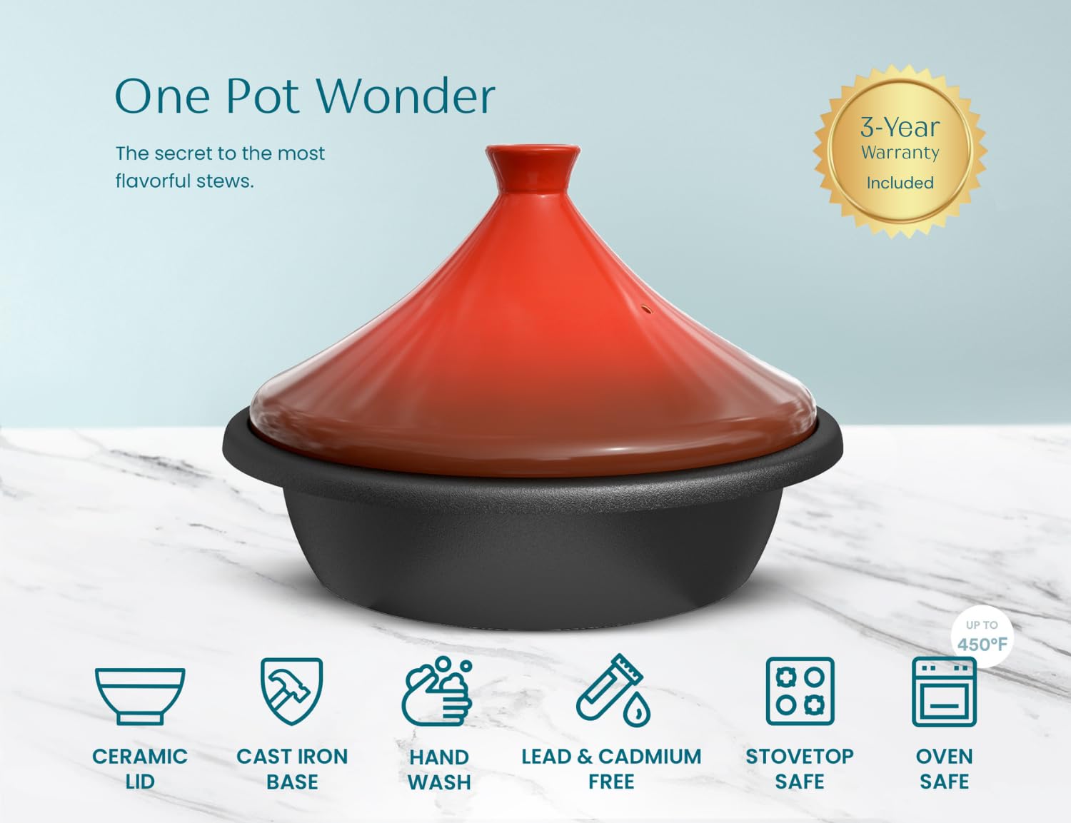 KooK safe enamel reduces need for seasoning