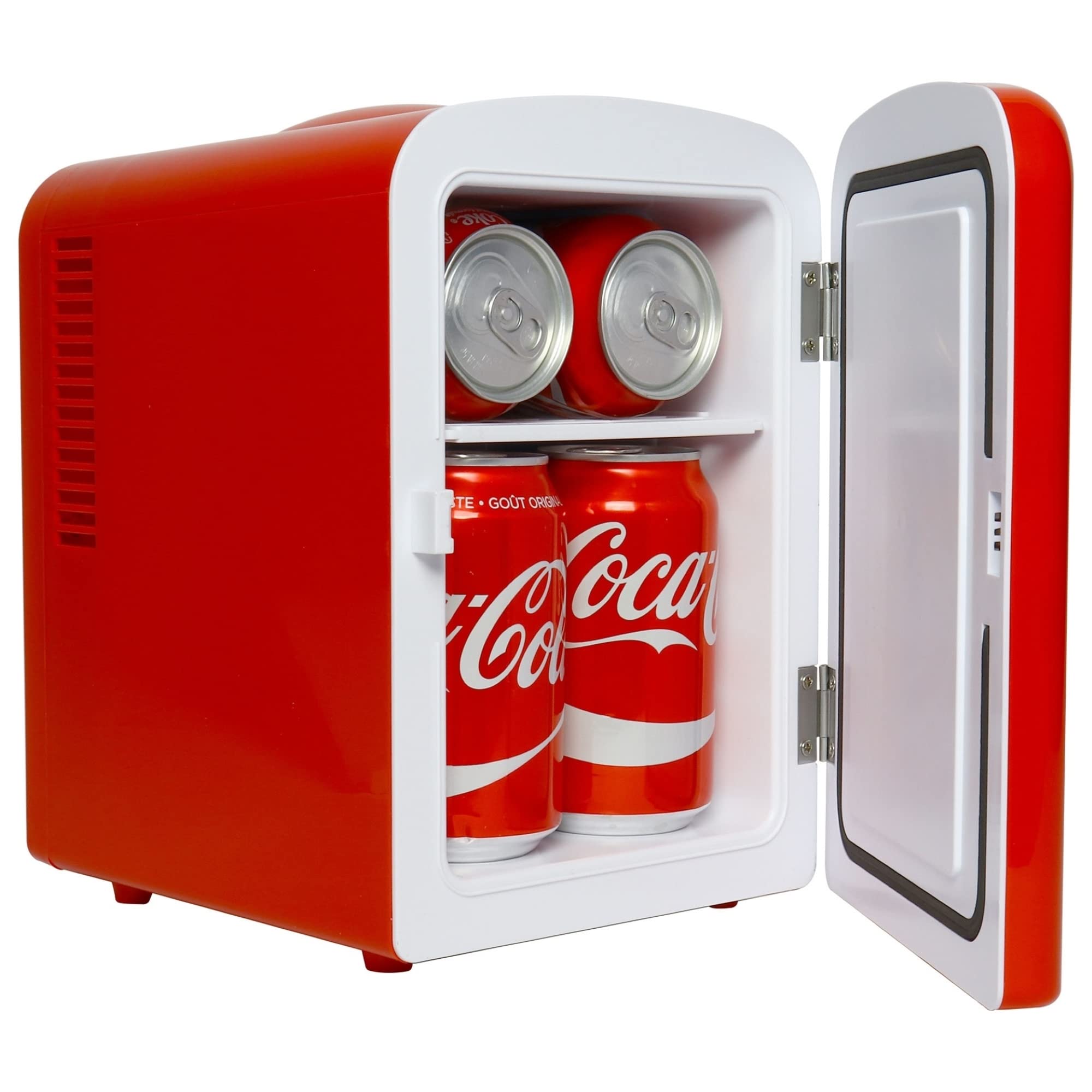 Koolatron Polar Bear artwork mini fridge side detail for nostalgic décor and storage