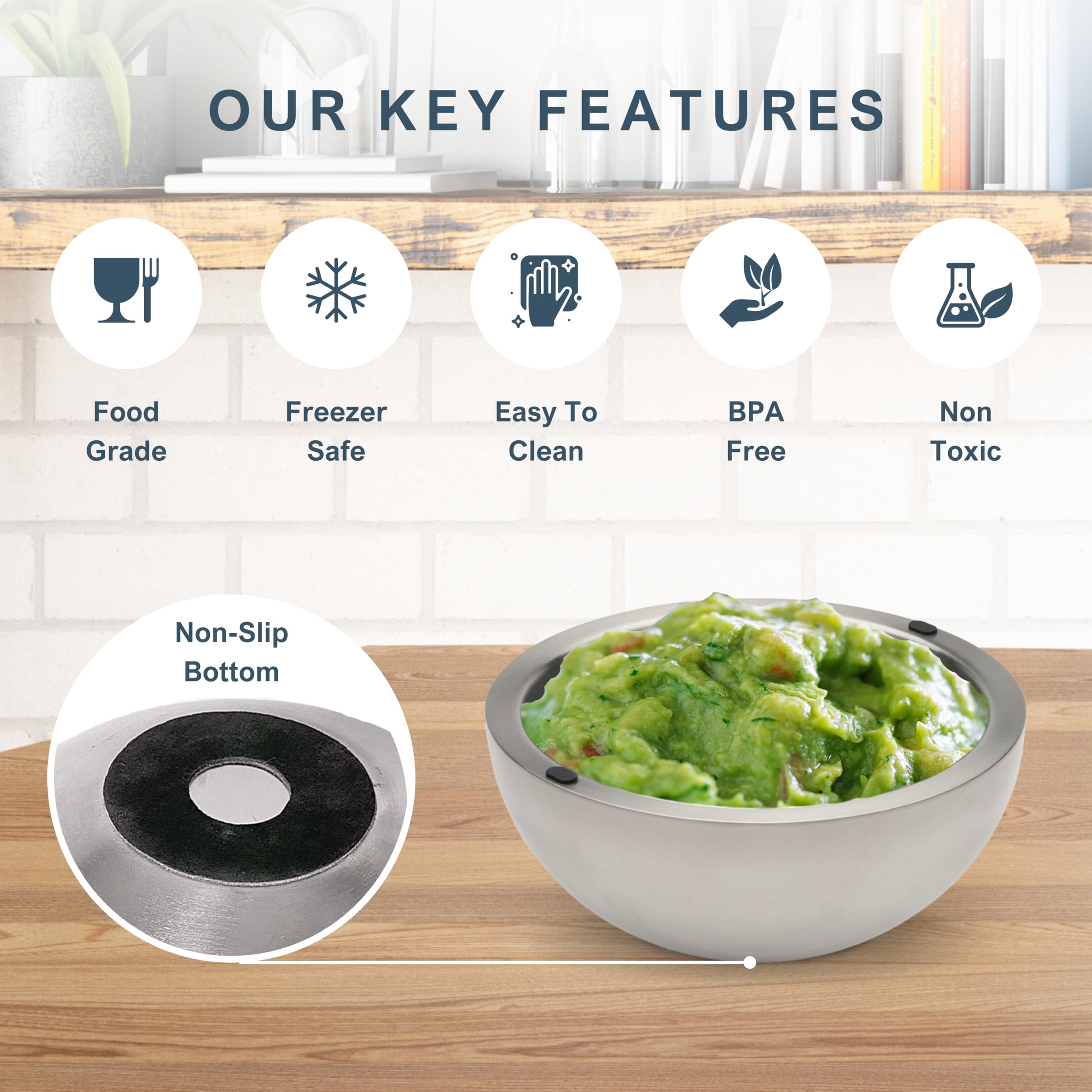 KoolCool reusable food-grade dip dish for durable serving.